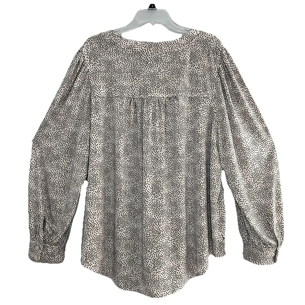 Lane Bryant Confetti Tunic Top Blouse Stretch Peasant‎ Travel V Neck Size 22 24